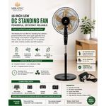 Miratec 16'' 15watt DC/AC Standing Fan-INVERTER FAN