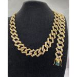 Original Quality Iced Out Cuban Gold Classic Chain Necklace & Bracelet