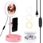 Generic Portable Led Mini Selfie Round Ring Light Mirror - image 5