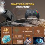 product_image_name-Generic-HCS 350 Smart Projector 1080P Full HD Home Cinema WiFi Bluetooth High Brightness 4k supported Android 2026 Projector-3