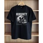 Black Quality Tshirt- Humanity-cotton