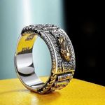 product_image_name-Fashion-Fashionable Lucky Pixiu Rolling Ring,Open-style for easy size adjustment-2
