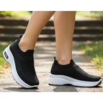 Fashion Women's Airflex Breathable Slip-On Sneakers - Black - image 2