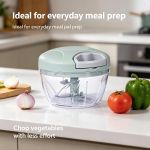 Generic Food Chopper. Mini manual pull-string multi-function chopper for onions, garlic, and ginger, an easy-to-clean vegetable chopping tool for the home kitchen. - image 4