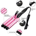 product_image_name-Generic-Pro Hair Curling Ceramic Three Tube Curling Triple Barrel Crimper Wave Water Ripple Rolls Electric Hair Curler-1