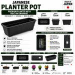Generic Japanese 2PCS Rectangular Planter Pot With Built-in Drainage - image 4