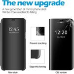Tecno Camon 40 Pro Clear View Leather Flip Phone Case - Foldable Shockproof Protective Cover with Mirror Design - image 3