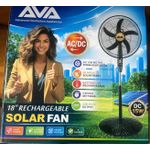 Ava 18” Rechargeable Solar Fan (AC/DC)