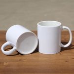 Generic 11 oz White Coffee Tea Ceramic Mug - Set of 2 - image 2