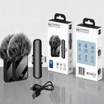 Generic BOMGE Wireless Lavalier Microphone Universal Two In One Plug And Play And LED Display Screen F15-2 - image 2