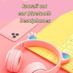 Generic P47M 5.0 wireless Bluetooth Stereo Foldable Headphones Cat Ear Headsets - image 7