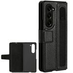 Generic Samsung Galaxy Z Fold 7 Quality Leather Flip Case -Black