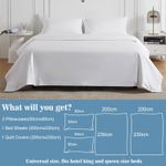 product_image_name-Flushrenic-4-Piece Bedding Set, Disposable Travel Bedding Kit, comprising one fitted sheet, one duvet cover, two pillowcases, portable bedding set, breathable and skin-friendly, suitable for hotels, camping, travel, and hospitals.-2