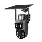 Ptz Dual Lens 4g solar powered CCTV camera with night vision