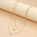 product_image_name-Fashion-Gold-Tone Layered Necklace – Star & Water Drop Pendant Jewelry For Women-2