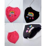 product_image_name-Fashion-Heart shaped "cutie" kids handbag/ shoulder bag for girls / children handbags - Neoprene fabric light weight and comfortable -4