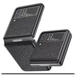 Samsung Z Flip 3 LEATHER CASE- Black - image 2