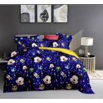 4by6 Cartoon Characters Bedsheet & Duvet With 2 Pillowcase
