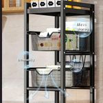 Generic Slim Storage Cart 3/5 Tier Narrow Kitchen Rolling Cart on Wheels - image 2