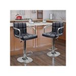 product_image_name-Generic-Set Of 2 High Class Swivel Adjustable Bar Stool - (Black-2