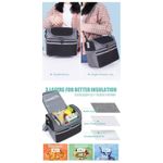 Fashion DOUBLE LAYER HIGH DIAGONAL INSULATED SCHOOL LUNCH BOX/BAG (TOP QUALITY) - image 2
