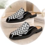 Fashion Premium Black & White Patterned Loafer for Men