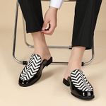 Fashion Premium Black & White Patterned Loafer for Men - image 2