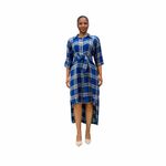 Boltmor Anne Blue And White Plain Button Down Dress - image 3