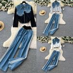 Classy outing  long  jean trouser for  ladies 