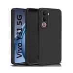 Silicon back case for vivo y31 5g - black