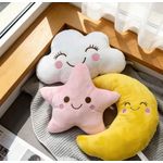 Clo 3pcs Cloud, Pillows Polyester, Machine Washable, Multipurpose Use, Modern Style, All-Season