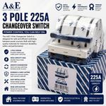 A&E Heavy-Duty 3 Pole Changeover Switch – 225A Industrial Power Transfer Switch (380V)