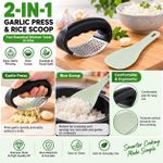 Royal Glow 2-in-1 Garlic Crusher Press with Rice Serving Scoop – Kitchen Utensil Set... 2in1 - image 3