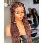 Bone Straight Braided Wig With Frontal