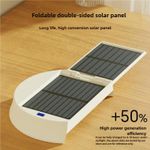 Dou-color Split Solar Fan USB Type C Dual Charging Portable Fan with LED Light for Outdoor Camping - image 3