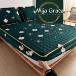 product_image_name-Fashion-MijaGrace Hypoallergenic Moist‑Absorbent Quilted Mattress Protective Cover – Green-1