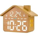 Digital Wooden wall clock with a Display