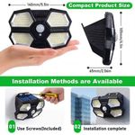 Generic Solar Motion Sensor Light, IP65 Waterproof Solar Security Lamp, 3 Modes Solar LED Security Lights Motion Sensor Outdoor Wall Lamp - image 2