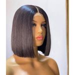 Sleek Bobcut With Closure Wig