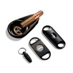 Generic The Executive Cigar Cutter And Ashtray Gift Set- Black