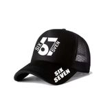 Fancy Design Breathable Face Cap: Black