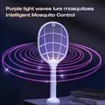 product_image_name-Generic-Mosquito Killer - 2 in 1 Electric Fly Swatter & UV Light Lamp with 3 Layer Safety Net - Mosquito Net & Bat, Indoor & Outdoor Bug Zapper, Wireless Pest Control for home, Camping, Garden, Hands-Free Operation, Mosquito & Fly Killer.-3