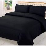 BLACK DUVET + Bedsheet With 4Pillowcases