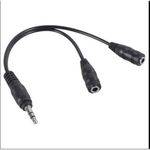 3.5mm Stereo Splitter Audio to Mic & Headset Jack Plug Adapter.