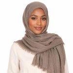 UNIQUE Jersey scarf brown