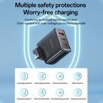 product_image_name-Yesido-Laptop Charger 65W 3Port GaN 2C +1U Apple MAC P_HPLaptop Samsung IPhone CHARGER Typec 65W cable DELL ACER Lenovo Laptops ASUS-5