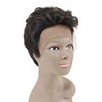 Black Pearl Bleak Pearl Short Pixie Cut Lace wig Human Natural Hair - image 3