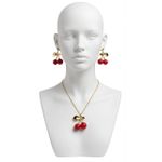 Steel Stylish Cherry Design Necklace & Earrings Set - image 2