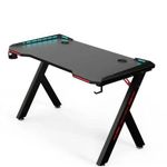 product_image_name-Generic-Modern Y Shaped RGB Led Lights Gaming Table 1.4Mtr- Black-2