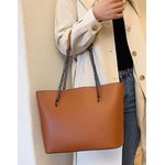 product_image_name-Fashion-Black Quality Leather Large Handbag - Brown -2